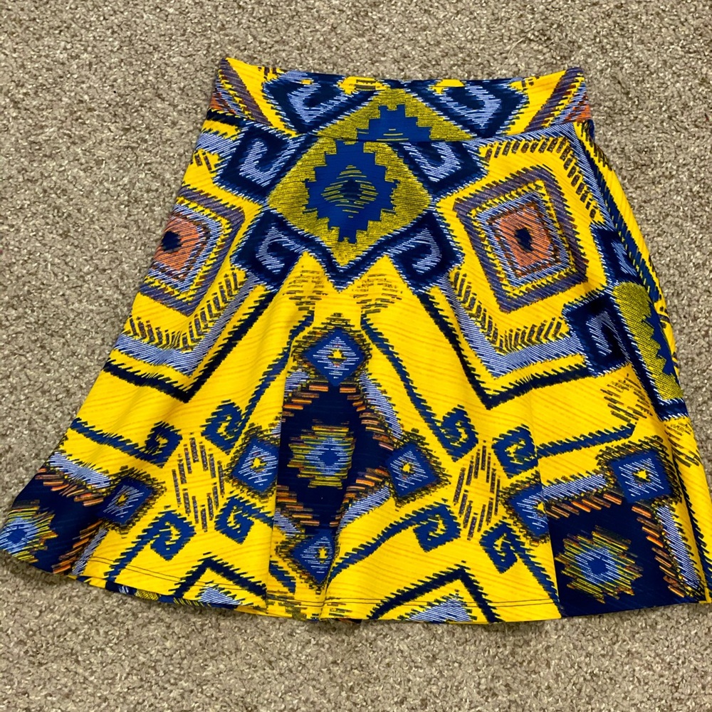 Blue & yellow skirt
